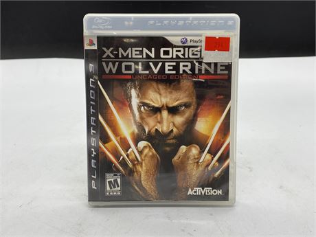 X-MEN ORIGINS WOLVERINE UNCAGED EDITION - PLAYSTATION 3 - COMPLETE