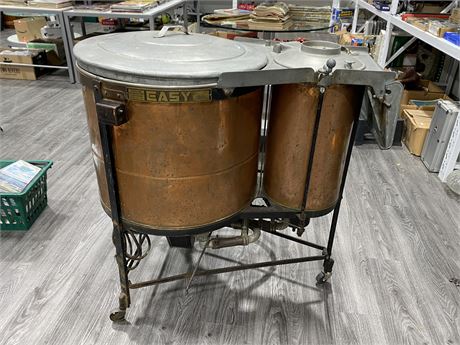 VINTAGE DOUBLE TUB ELECTRIC COPPER WASHING MACHINE (40” wide)