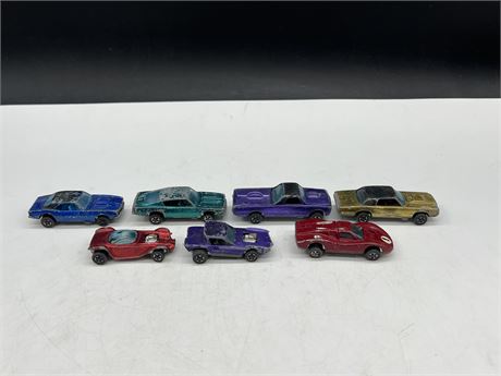 (7) 1960’s RED LINE HOT WHEELS