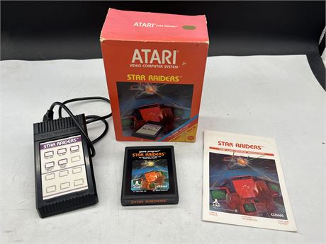 ATARI STAR RAIDERS IN BOX W/CONTROLLER & INSTRUCTIONS