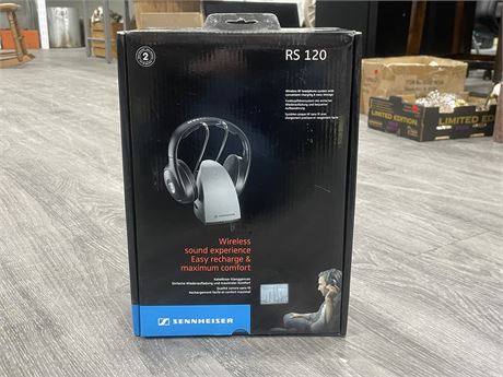 IN BOX SENNHEISER RS120 WIRELESS RECHARGEABLE HEADSET