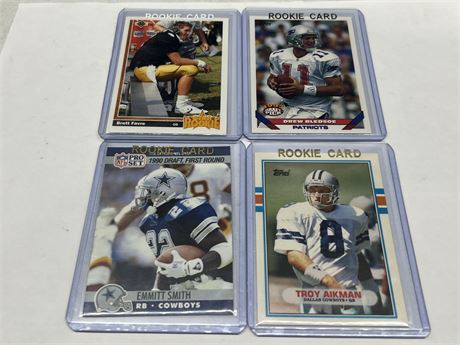 4 NFL ROOKIE CARDS