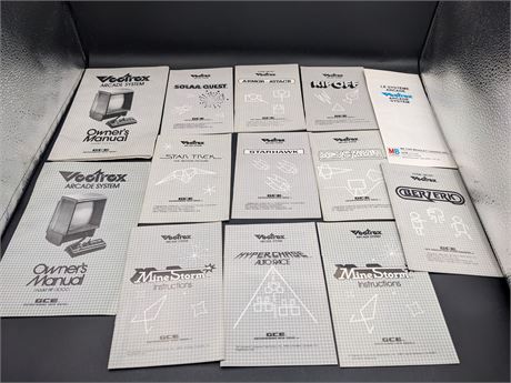 COLLECTION OF VECTREX MANUALS - EXCELLENT CONDITION