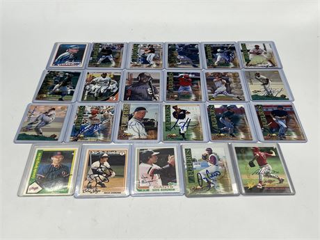 23 AUTOGRAPHED BASEBALL CARDS