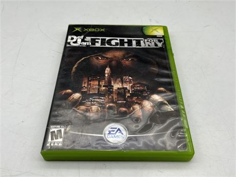RARE DEF JAM FIGHT FOR NY - XBOX - COMPLETE W/MANUAL (Good cond.)