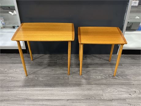 2 MCM NESTING TABLES (20” tall)