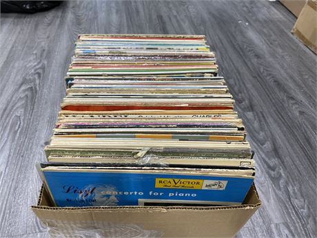 BOX OF MISC. OLD RECORDS