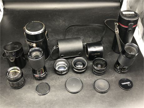 6 CAMERA LENSES WITH CASES