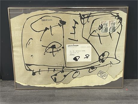 FRAMED ANTIONIO SAURO ARTWORK (30”x22”)