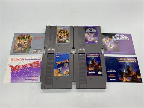 4 NES GAMES W/MANUALS
