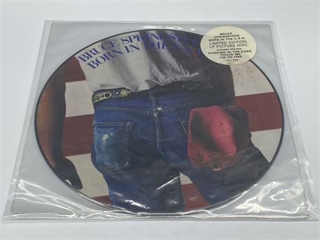 BRUCE SPRINGSTEEN - BORN IN THE USA LIMITED EDITION PICTURE DISC - EXCELLENT (E)