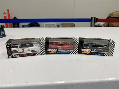 3 NEW RACING COLLECTABLES CARS