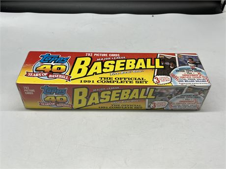SEALED 1991 TOPPS MLB BOX - 792 CARDS