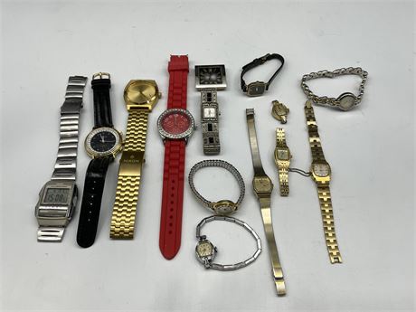 MISC MENS / WOMANS WATCHES - FEW ARE FOR PARTS