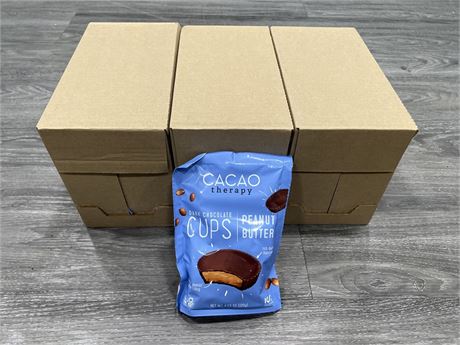 16 PACKS OF CACAO THERAPY PEANUT BUTTER DARK CHOCOLATE CUPS