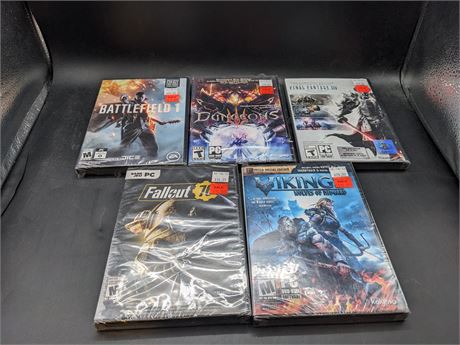 5 SEALED PC GAMES
