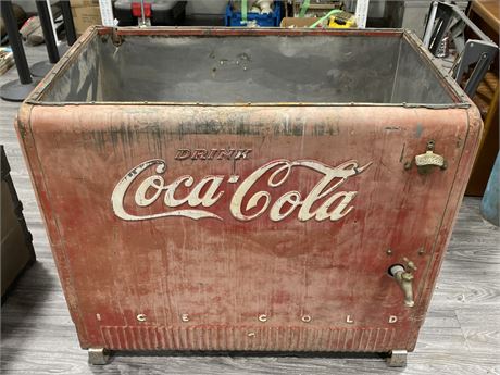 1950s COCA COLA DRINK COOLER (40”x25”x33.5”)