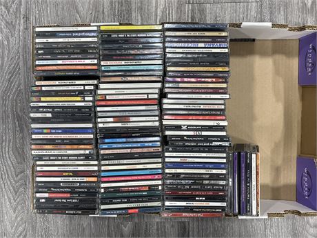 BOX OF MISC TITLE CDS - SOME ROCK, COUNTRY & OTHERS
