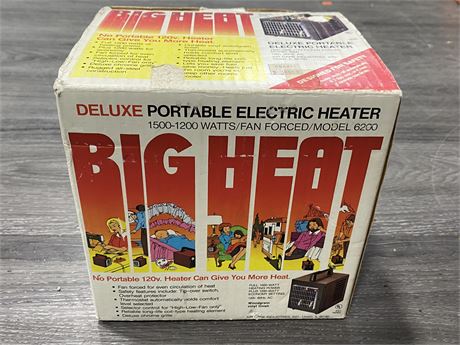 DELUXE PORTABLE ELECTRIC HEATER - NEW OLD STOCK (8” TALL)