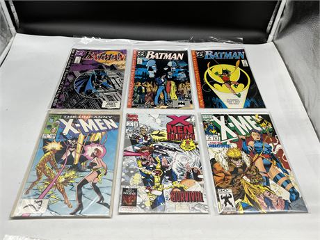 6 BATMAN / X-MEN COMICS - #189 ERROR 2 COVERS