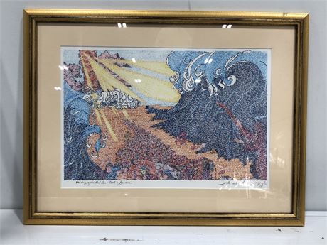 PARTING THE RED SEA, ELLEN MILLER BRAUN LIMITED EDITION REPRODUCTIONS 16.5X22.5”