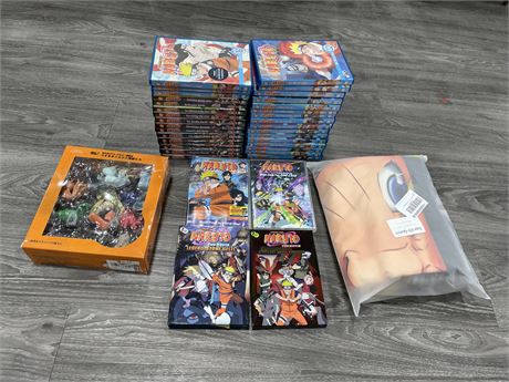 COMPLETE NARUTO DVD COLLECTION & 4 MOVIES + FIGURE COLLECTION & QUEEN SIZE DUVET