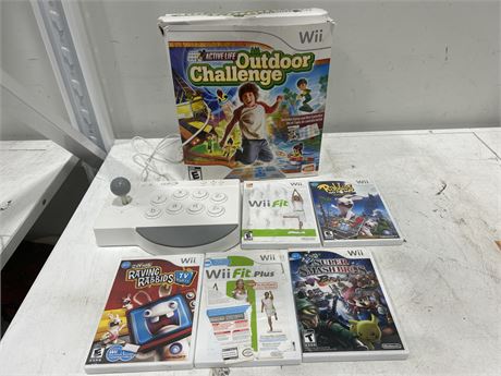 WII LOT - GAMES & ACCESSORIES