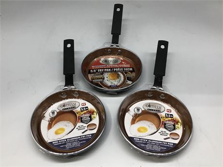 3 SMALL SKILLET PANS