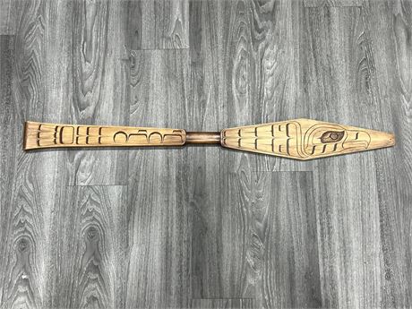 CARVED / SIGNED INDIGENOUS PADDLE (42”)