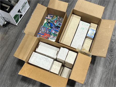 3 BOXES OF SPORTS CARDS