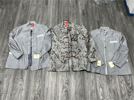 3 ASIAN STYLE JACKETS - SOME NEW WITH TAGS