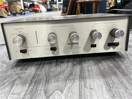ELECTRA SOLID STATE STEREO AMPLIFIER EDS-222 200W 7”x11”x4”
