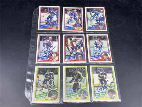 9 AUTOGRAPHED 80s CARDS