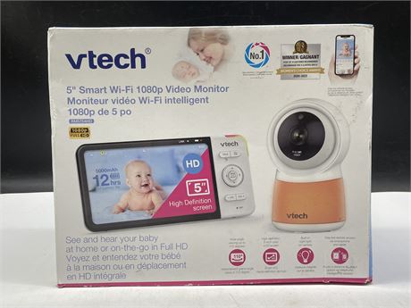 NEW OPEN BOX VTECH 5” SMART WI-FI 1080P VIDEO BABY MONITOR - RM5754HD