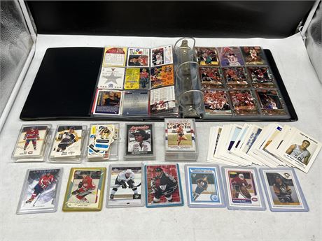 BINDER OF SCOTTIE PIPPEN CARDS, COLLEGE BASKETBALL, ROOKIE REPRINTS,