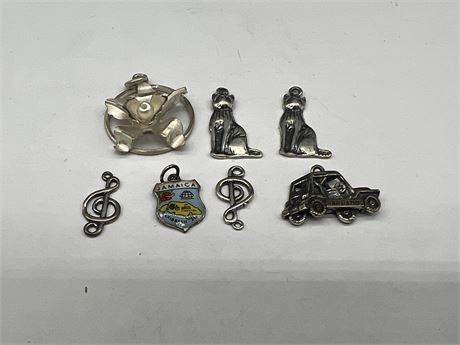 LOT OF STERLING CHARMS