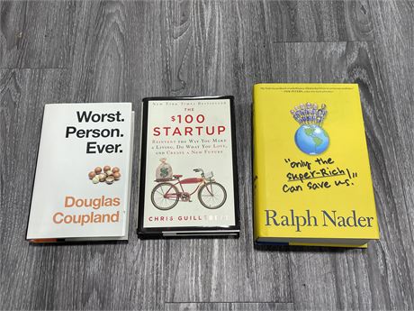 3 BRAND NEW HARDCOVER BOOKS - TITLES IN PHOTOS