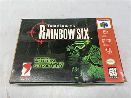 RAINBOW SIX NINTENDO 64 COMPLETE GAME WITH MANUAL