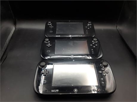 WII-U GAMEPADS - TURN ON AND APPEAR TO WORK BUT NOT FULLY TESTED - AS IS