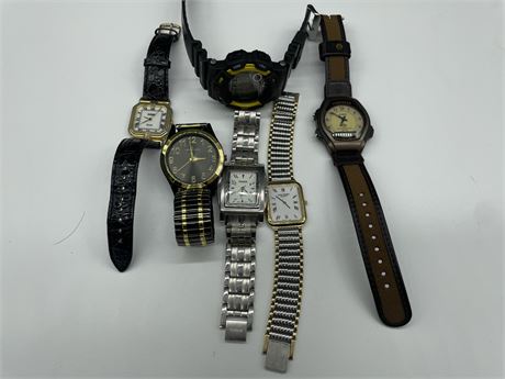 USED WATCH COLLECTION SEIKO, JEAN PERRET & OTHERS, MOST NEED BATTERIES