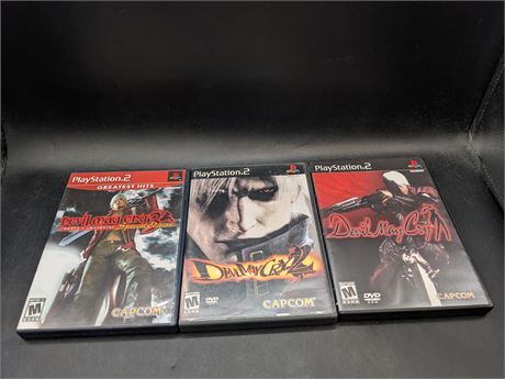 COLLECTION OF DEVIL MAY CRY GAMES - VERY GOOD CONDITION - PS2