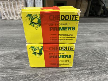 2 BOXES OF CHEDDITE 209 SHOTSHELL PRIMERS