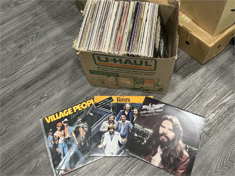 BOX OF MISC RECORDS - MOST SCRATCHED / SLIGHTLY SCRATCHED