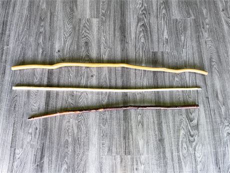 LOT OF WALKING CANE/STICKS (ONE DATED 1921)