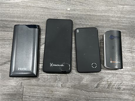 4 POWER / BATTERY PACKS - NEED CORDS