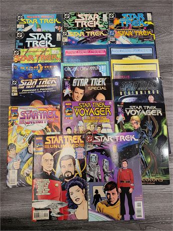 15 STAR TREK COMICS/ 4 CREW COMICS