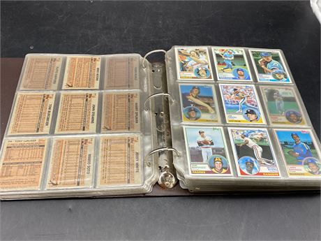 BINDER OF 1983 TOPPS MLB CARDS (Many pages missing cards)