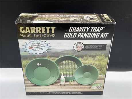 NEW OPEN BOX GARRETT GRAVITY TRAP GOLD PANNING KIT