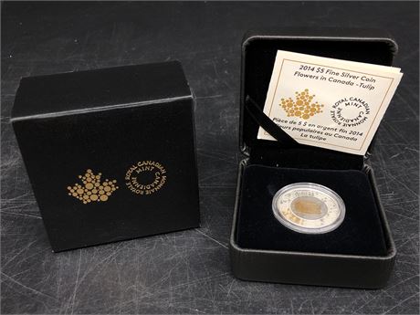 ROYALE CANADIAN MINT $5 FINE SILVER COIN “TULIP”