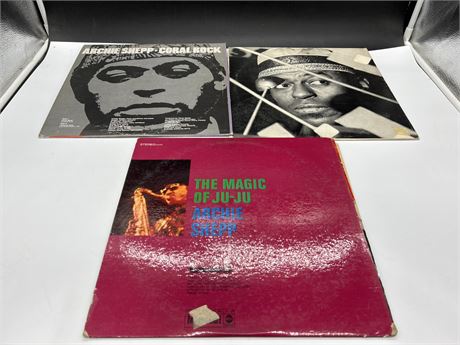 3 ARCHIE SHEPP RECORDS - ALL VG+